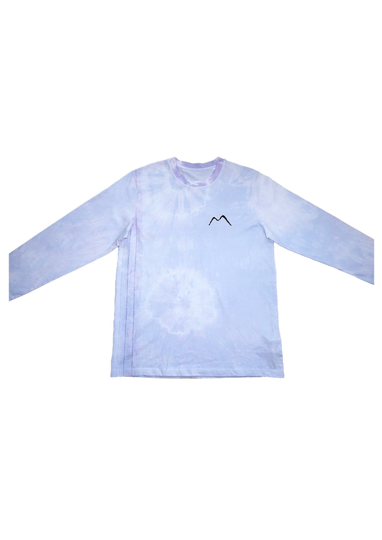 Fischi Lila – White Batik Longsleeve mit Print (Gr. M)