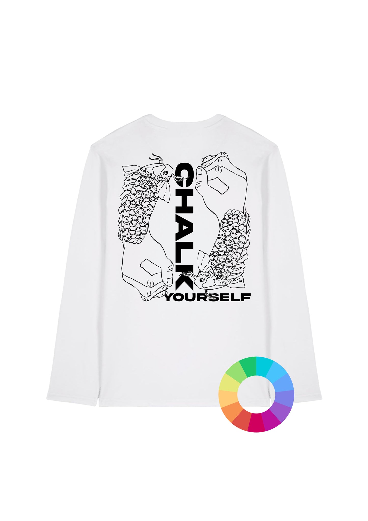 Fischi Wünschi – Individuelles Wunschfarben Batik Longsleeve