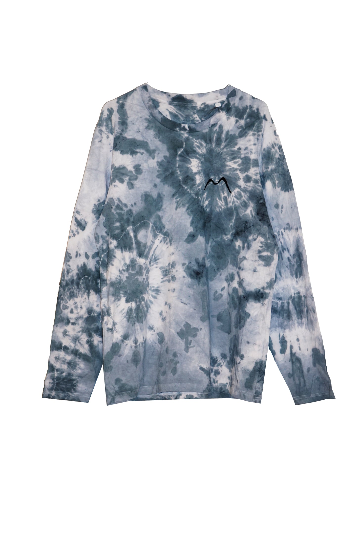 Fischi GraSch – White Batik Longsleeve mit Print (Gr. L)