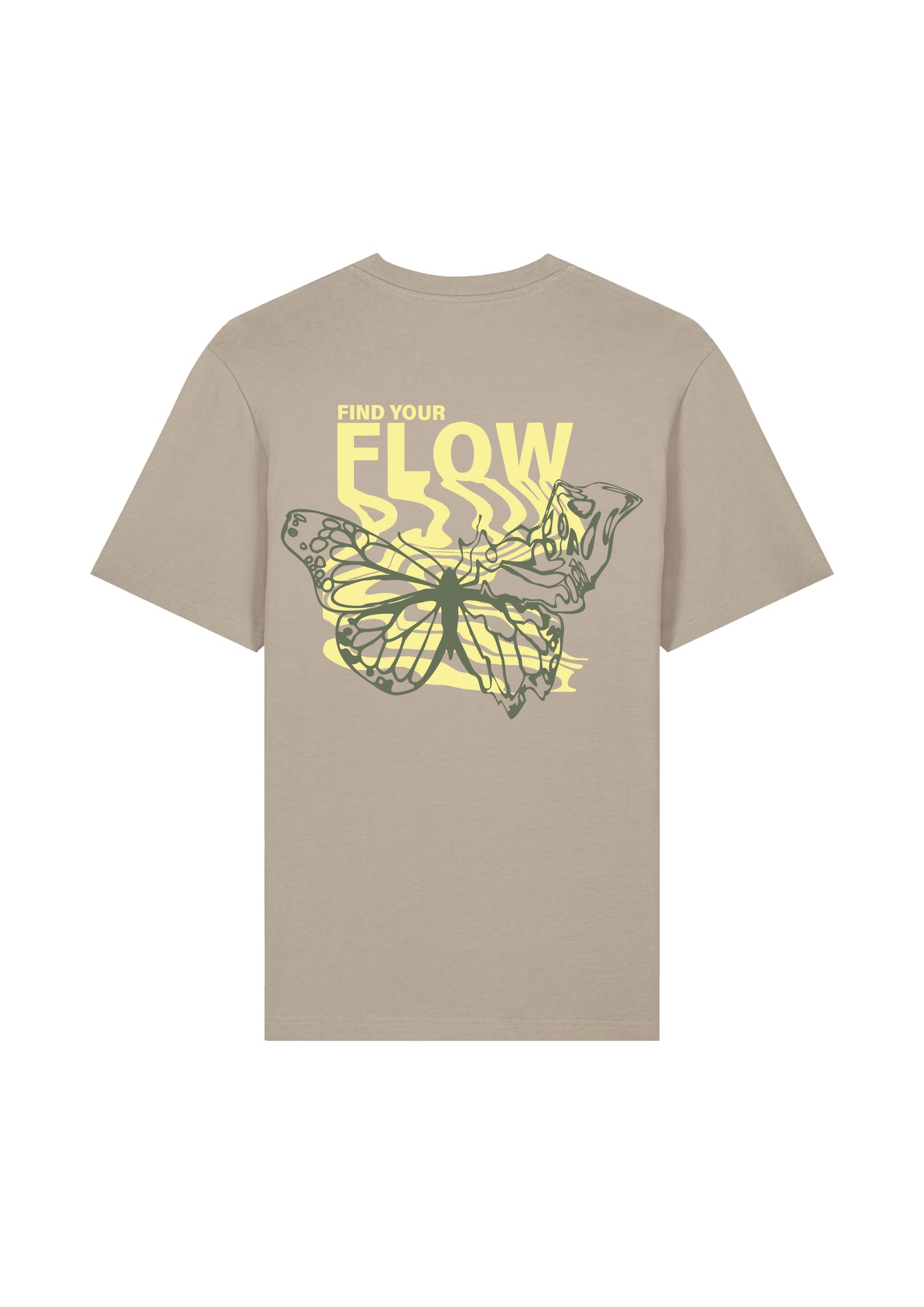 FlowShirt – Stone T-Shirt mit Butterfly Print