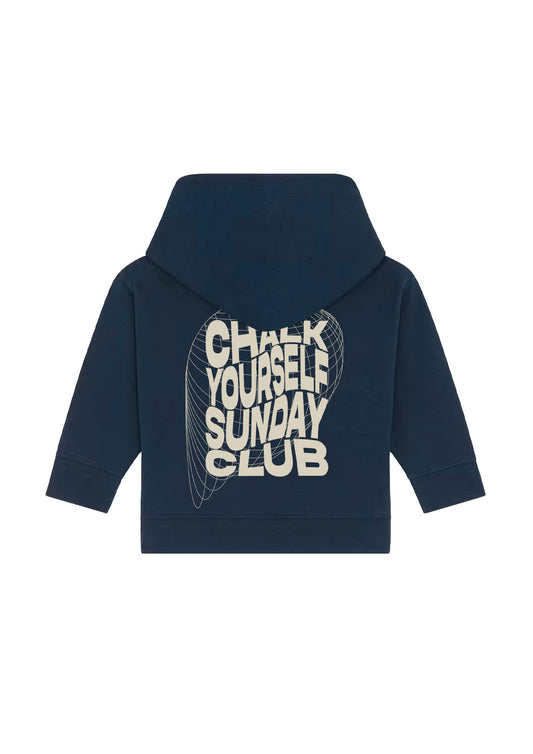 Kids Hoodie „Chalk Yourself Sunday Club“ – Navy