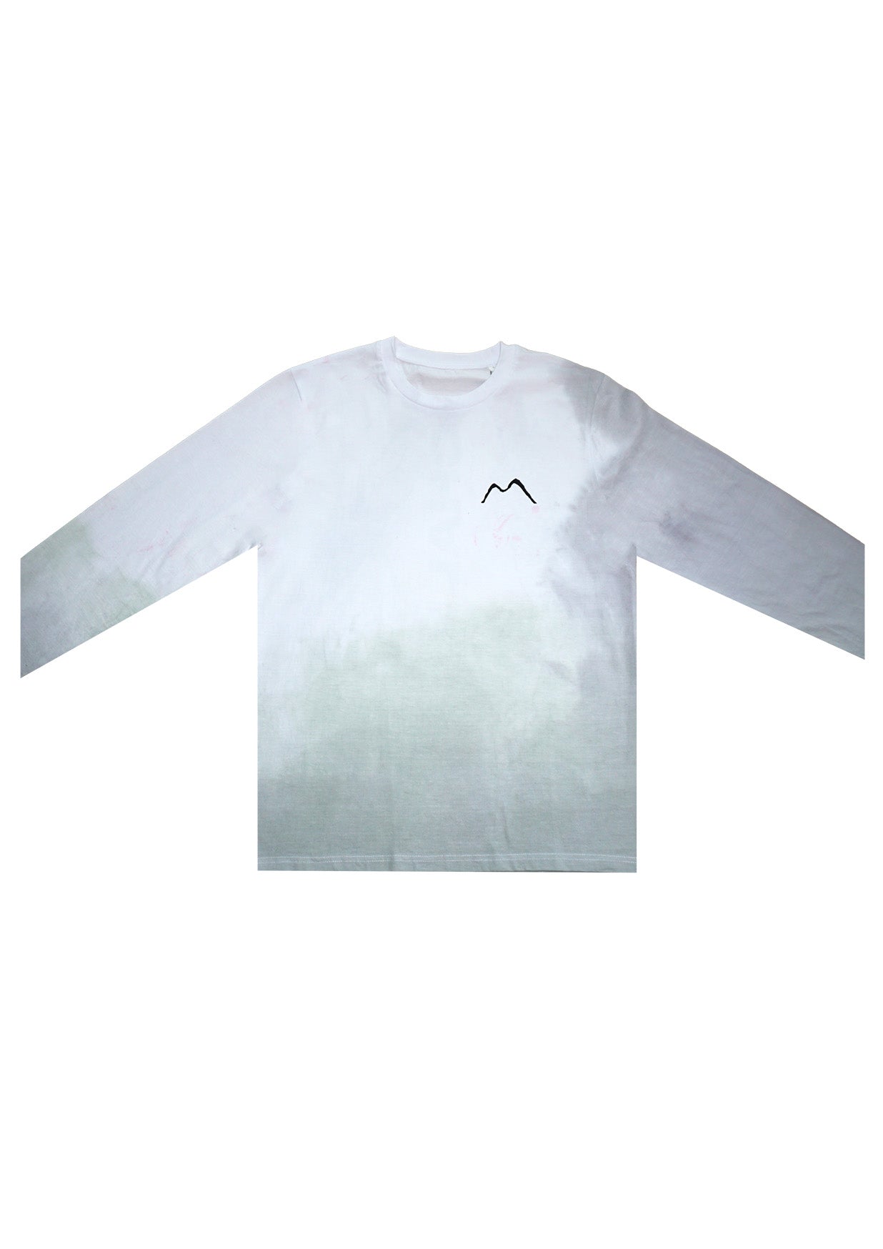 Fischi MinGre – White Batik Longsleeve mit Print (Gr. L)