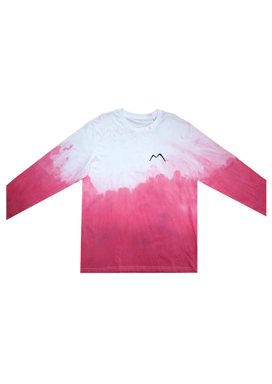 Fischi RePi – White Batik Longsleeve mit Print (Gr. L)