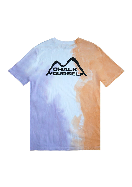 LogoShirt OraLi – White Orange-Lila Batik T-Shirt (Gr. L)