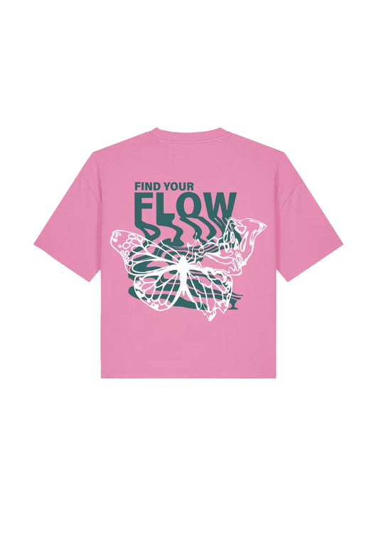FlowShirt – Pink T-Shirt mit Butterfly Print
