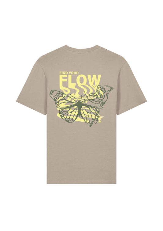 FlowShirt – Stone T-Shirt mit Butterfly Print