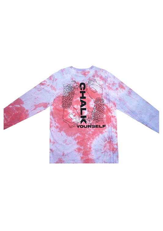 Fischi LiRo  – White Batik Longsleeve mit Print (Gr. M)